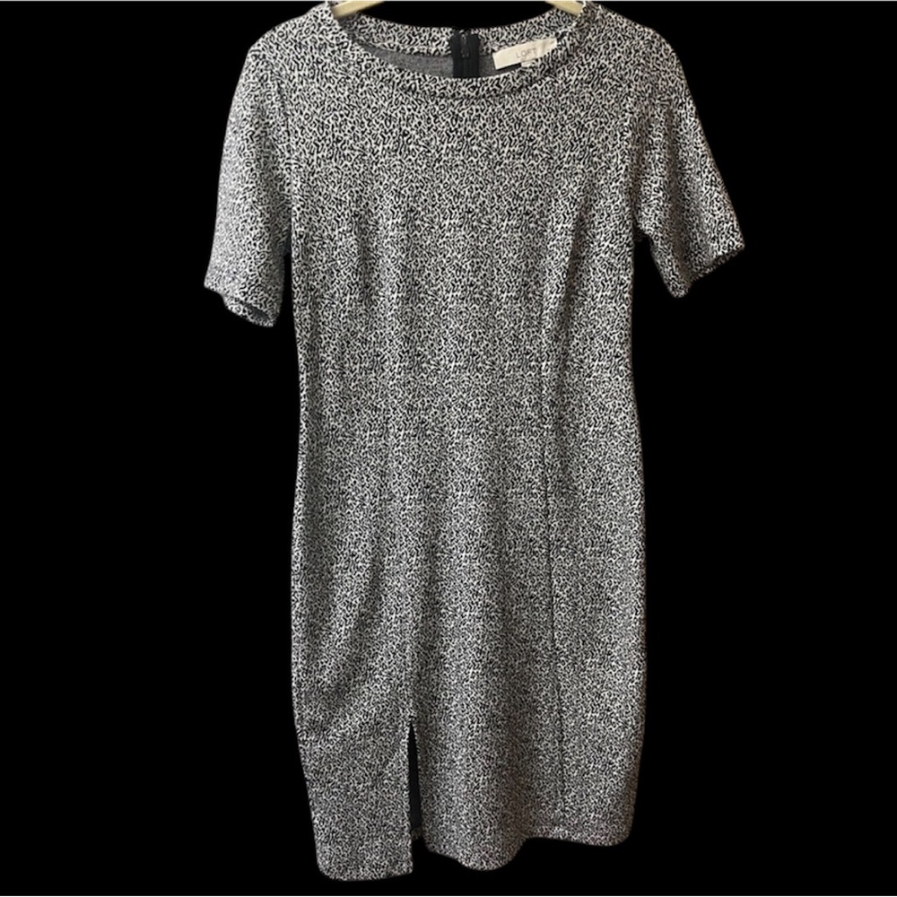 Ann Taylor Black & White midi dress Size 6P. #10252